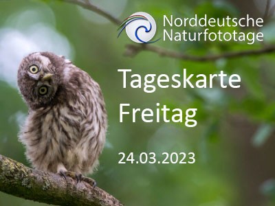 Tageskarte Freitag 22. Norddeutsche Naturfototage 24.3.2023 (ohne Seminar)