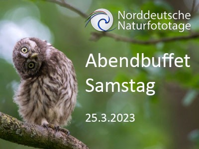 Abendbuffet Samstag 22. Norddeutsche Naturfototage 25.3.2023, nur im Vorverkauf!